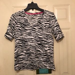 Zebra Top with 3/4 length sleeves